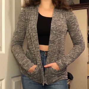 Gray Knit Cardigan